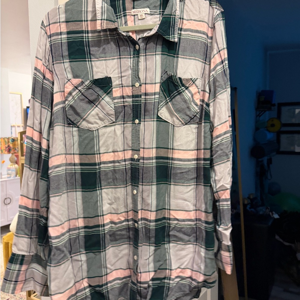 Merona Multicolor Plaid Shirt